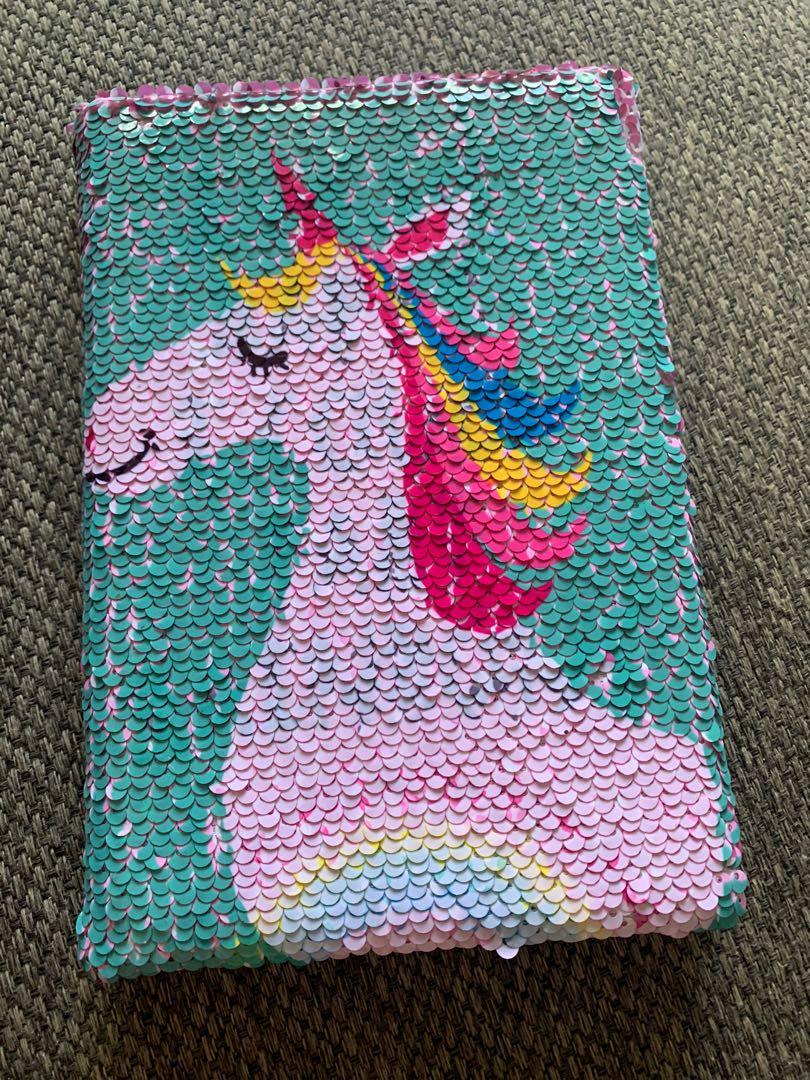 Flying Tiger Unicorn Diary From Denmark Uk Sparkle Glitter Detail