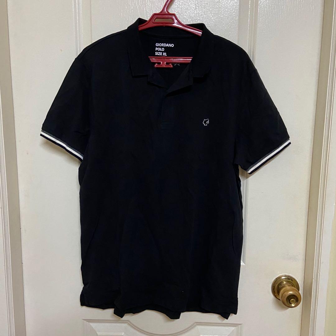 Giordano black polo shirt sales