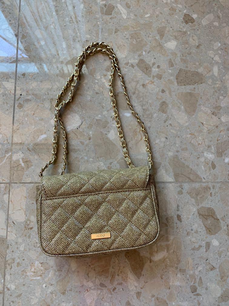 aldo gold bag