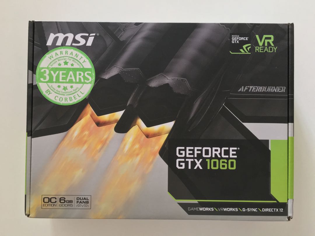 GTX 1060 ( MSI AFTERBURNER ) Dual Fan - 6GB OC edition ...
