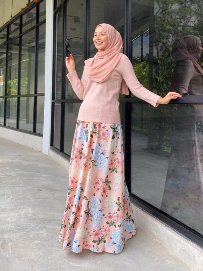 Blouse with long skirt store