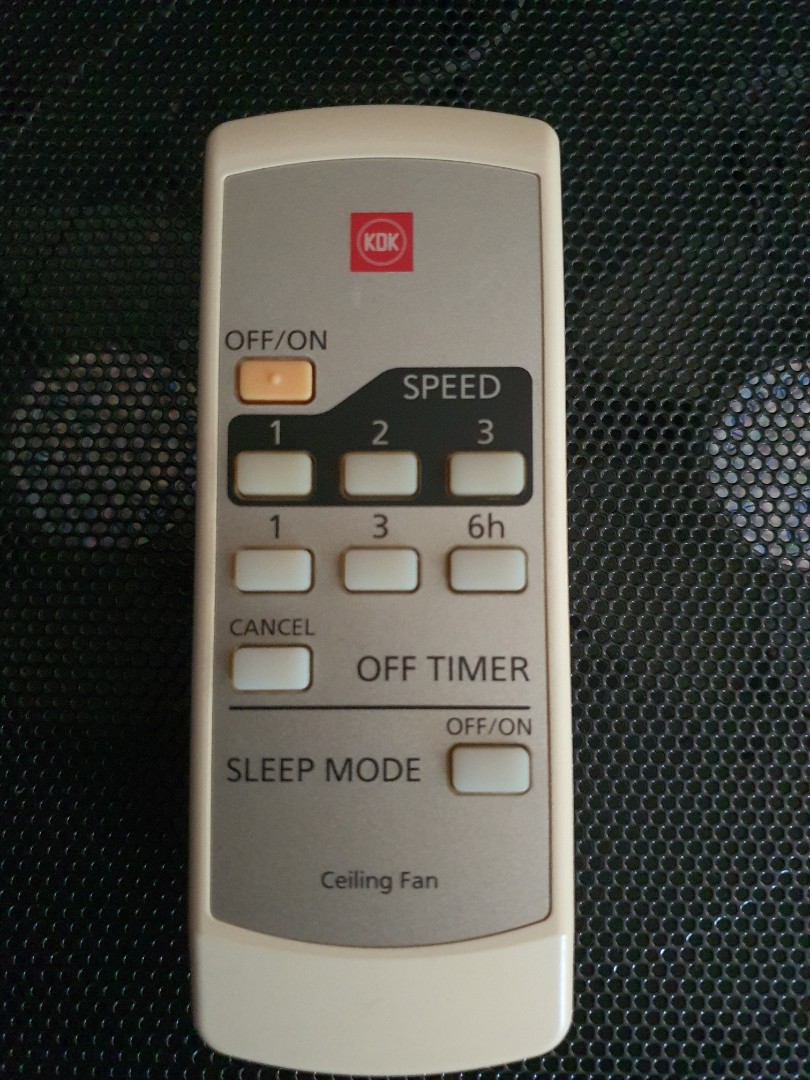 Kdk Ceiling Fan Remote Control M56QR,M56SR, M11SU, Home Appliances