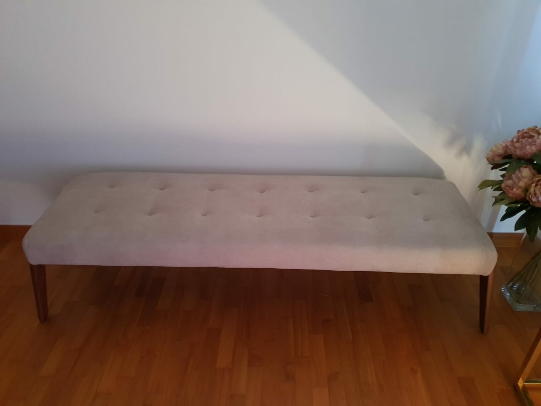 King Living Cassia Ottoman in luxe fox fabric, Furniture & Home Living