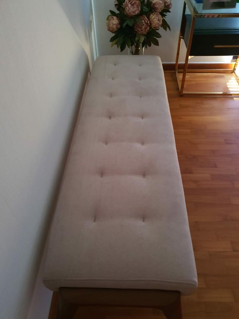 King Living Cassia Ottoman in luxe fox fabric, Furniture & Home Living