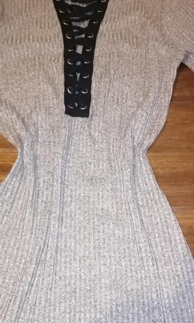 Kylie jenner inspired knitted ribbed stress (Category: Maternity wear) located in Angeles City. Submitted by sam_9168 (Listing ID 1021890191, Image 2). Description: Lace up knitted dress With small slots on the side Will fit small to semi large Very stretchable material Sexy and body hugging Nude beige tan color.
