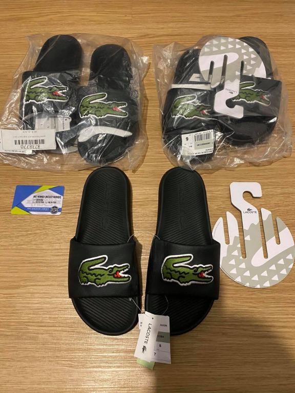 Lacoste Big Logo Croco Slides