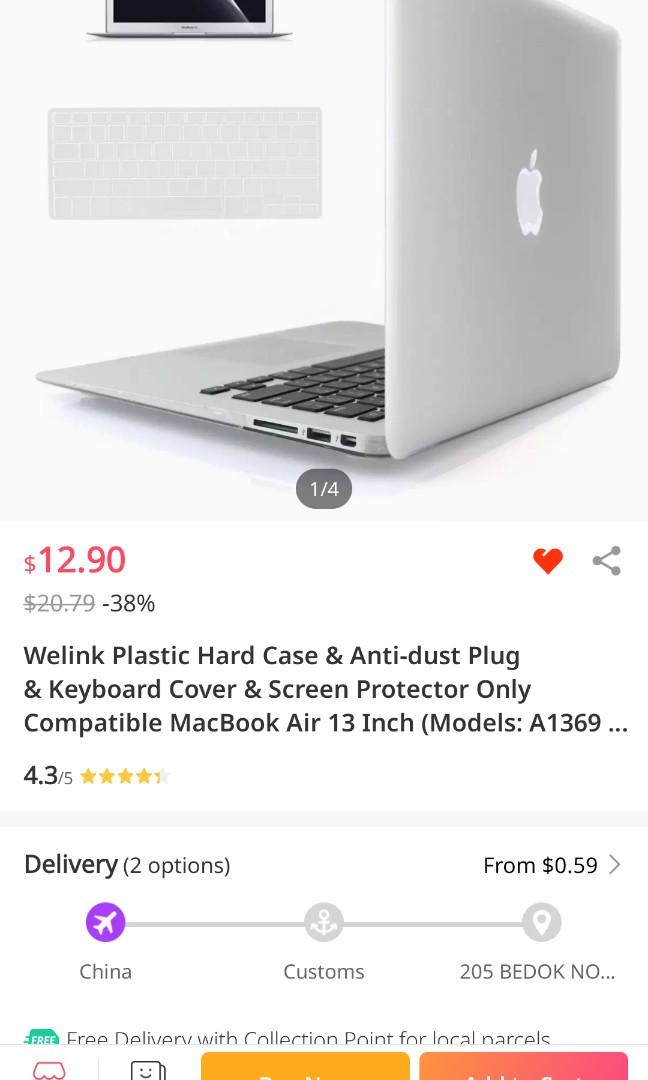 Macbook Air Transparent Cover With Keyboard Cover And Screen