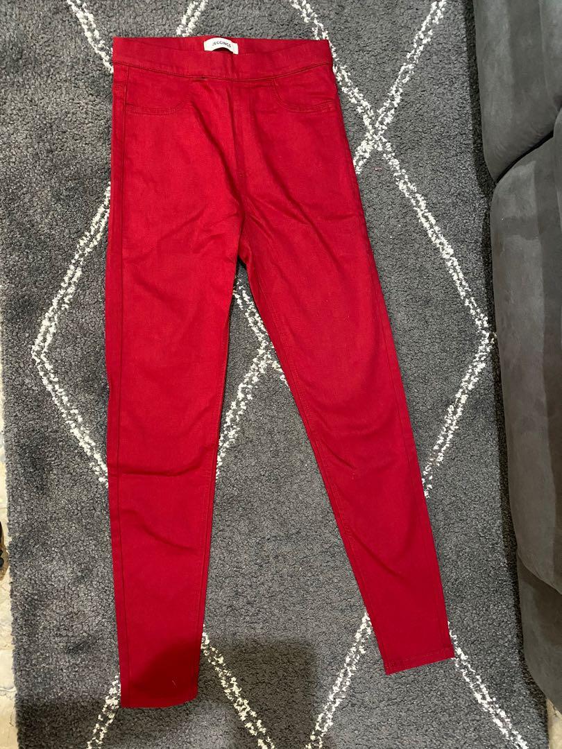 marks and spencer red jeans