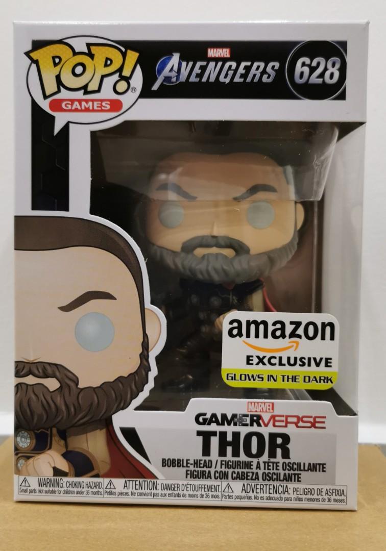 Marvel Avengers Games Thor Gitd Funko Pop Amazon Exclusive On Hand Toys Games Action Figures Collectibles On Carousell