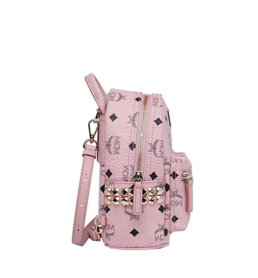 MCM Stark Bebe Boo Side Studs Backpack in Visetos Hot Pink X-Mini - A World  Of Goods For You, LLC