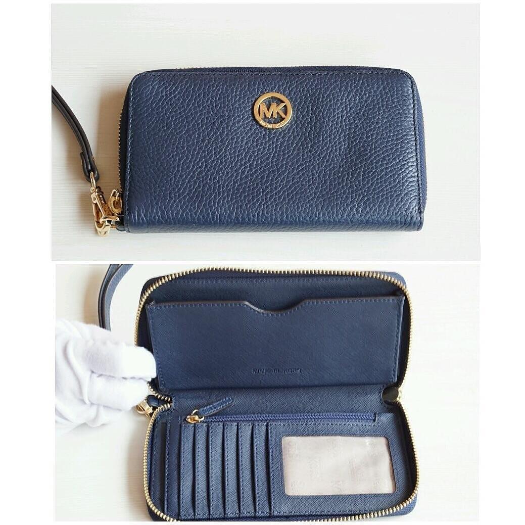 Michael kors deals fulton wallet navy