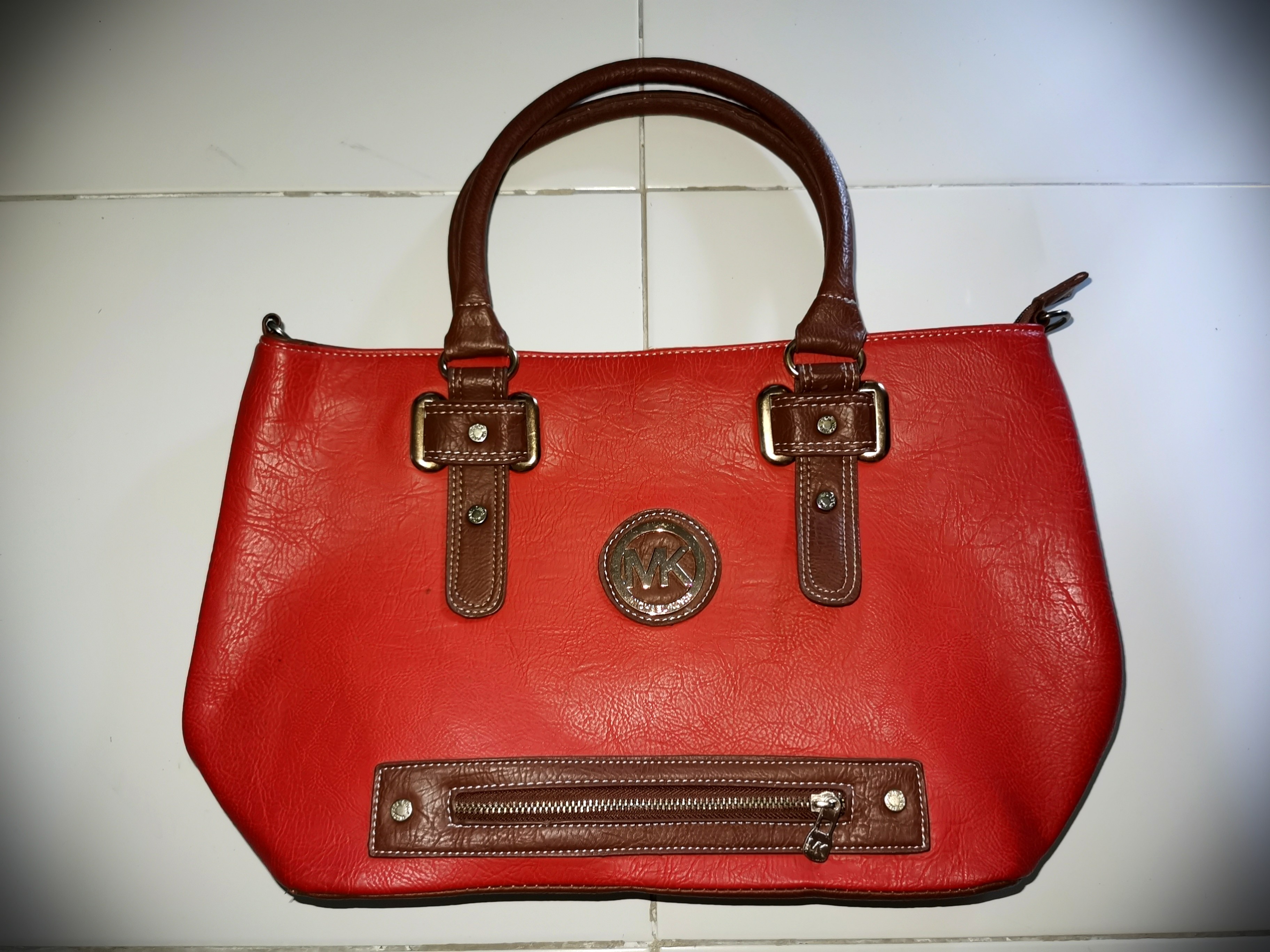 michael kors red tote