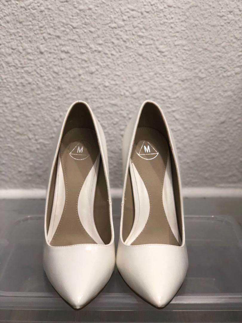 Missguided white heels on sale