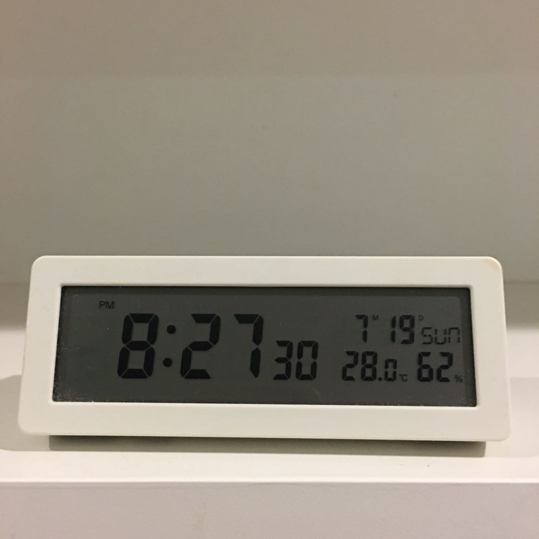 Muji digital clock w/h loud alarm, Furniture & Home Living, Home Decor
