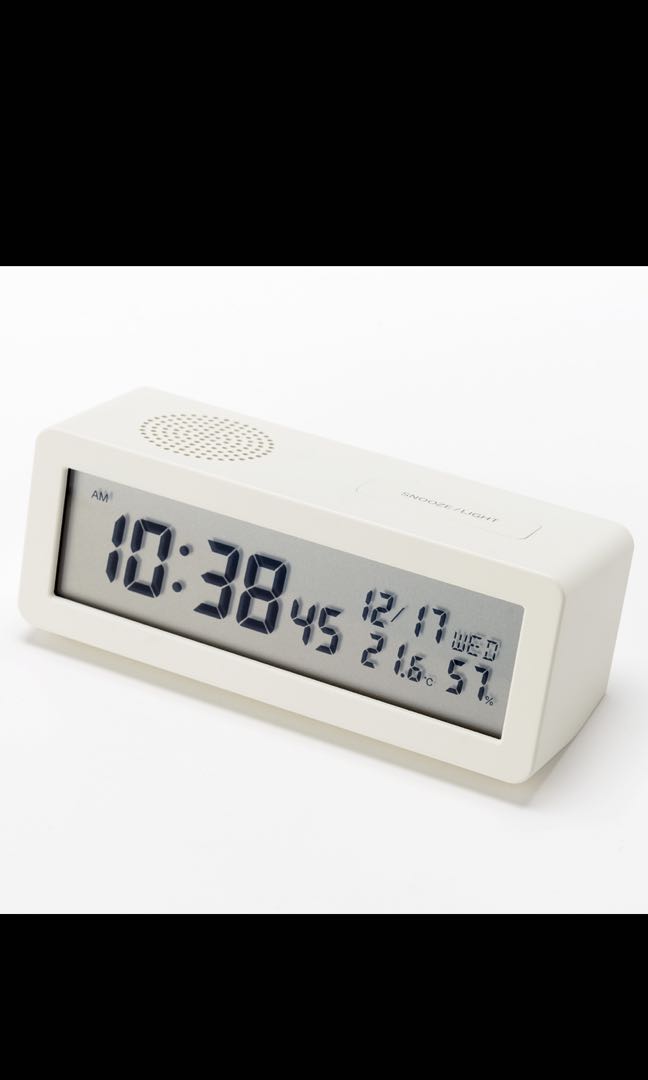 MUJI DIGITAL CLOCK WITH LOUD ALARM, Furniture & Home Living, Home Decor