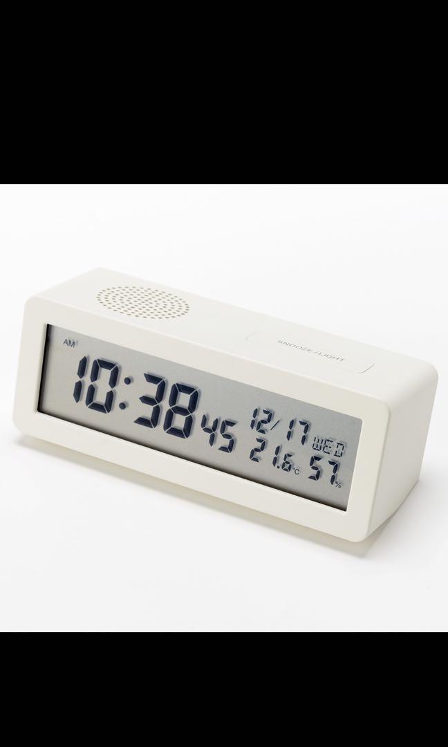 MUJI DIGITAL CLOCK WITH LOUD ALARM, Furniture & Home Living, Home Decor