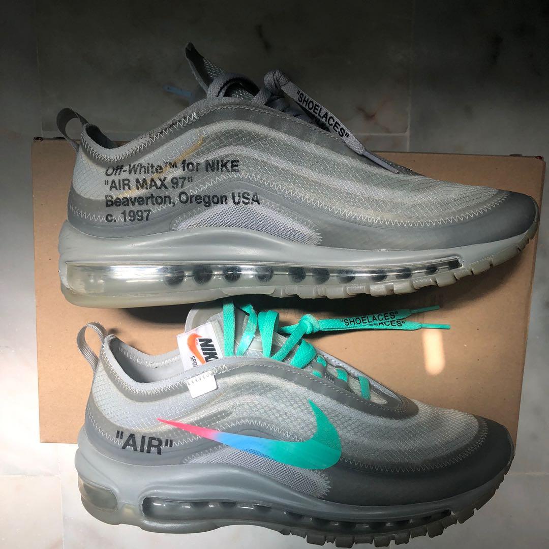 Off White Menta Air Max 97 US 6.5, Men's Footwear, Sneakers on Carousell