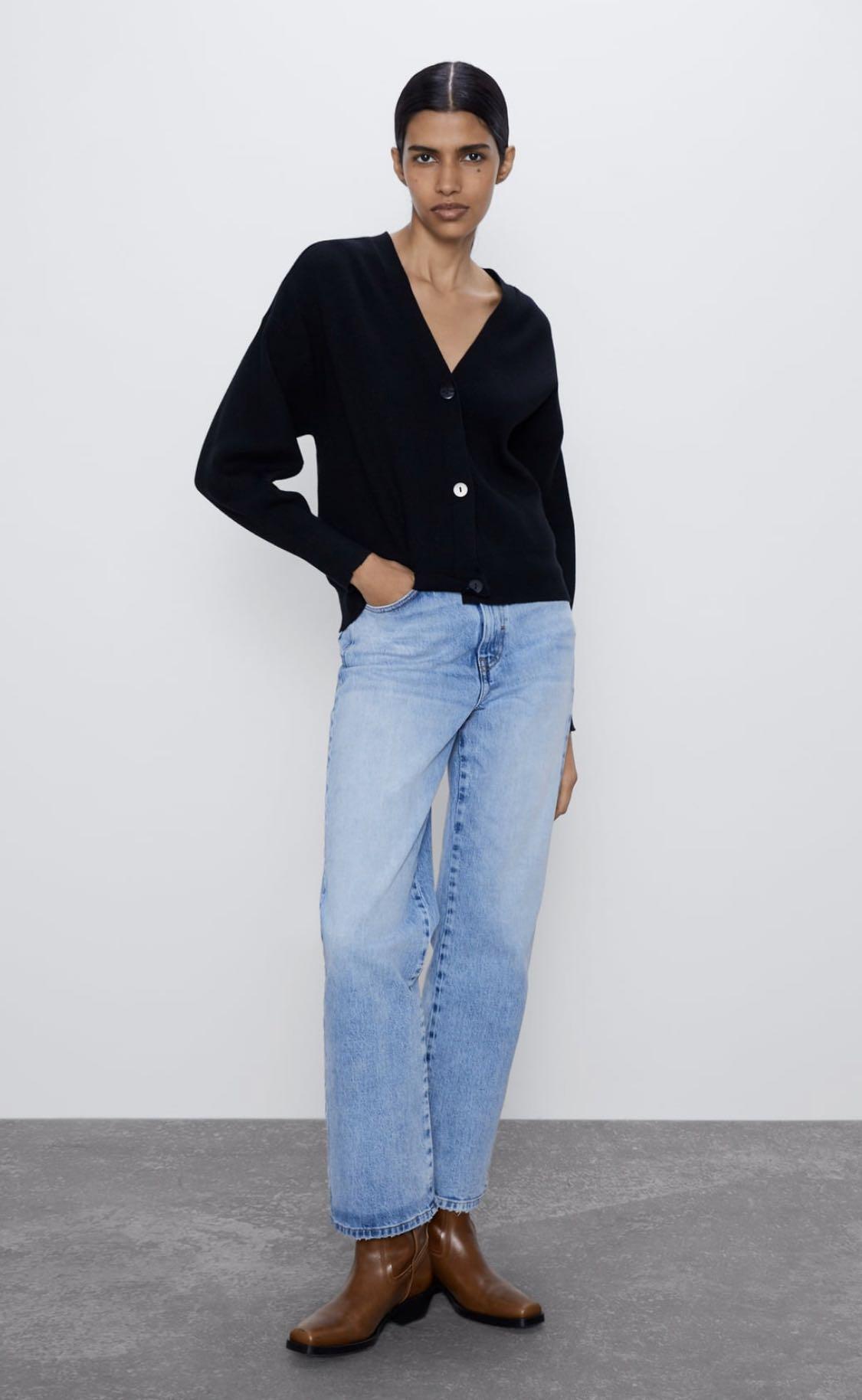 sweater with buttons zara