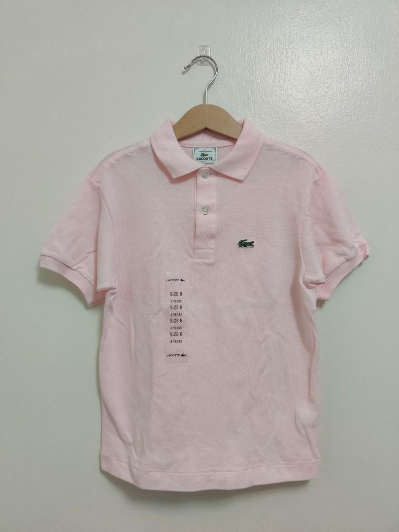 baby pink lacoste polo