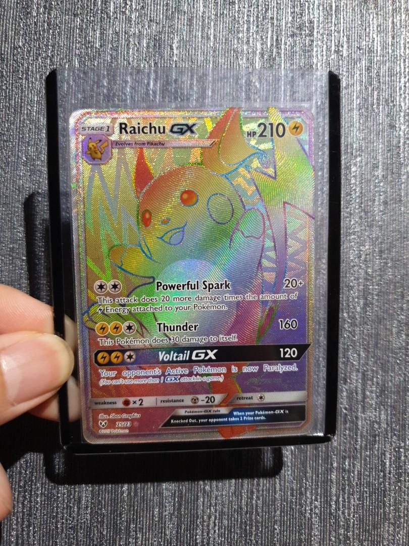 RR Raichu GX RAINBOW RARE 75/73 for Pokemon TCG Online PTCGO, Digital Card 
