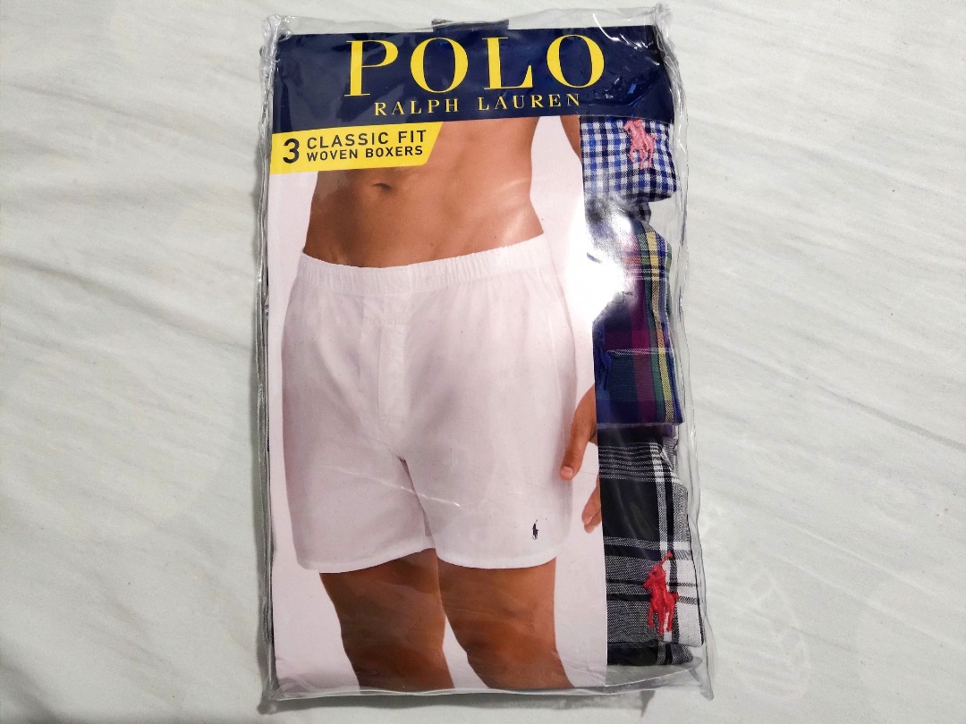 Polo Ralph Lauren Classic Fit Cotton Woven Boxers (Set of 3), Men's  Fashion, Bottoms, Chinos on Carousell