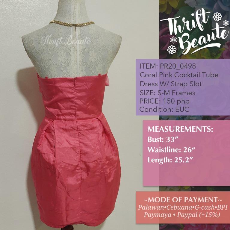 coral pink cocktail dress