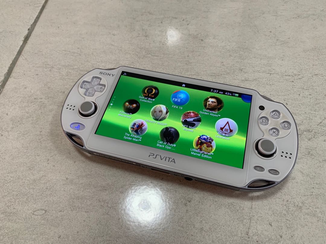 Ps Vita 1k White Psvita Oled Screen Video Gaming Video Game Consoles On Carousell