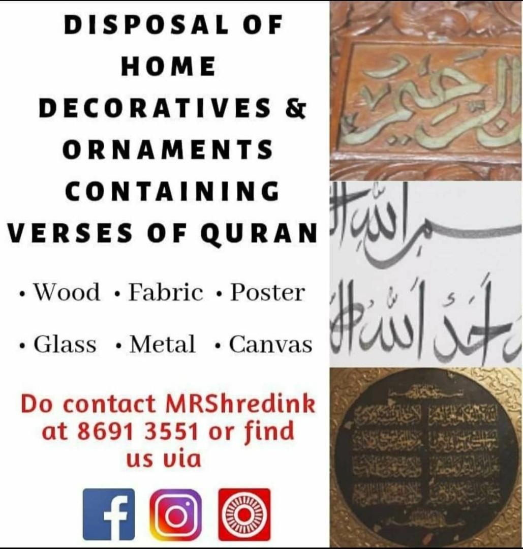 Quran Disposal Services, Hobbies & Toys, Memorabilia & Collectibles