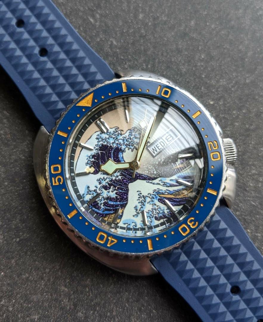 Rare Seiko 6309-7040 Turtle Diver Kanagawa Mod, Luxury, Watches on Carousell