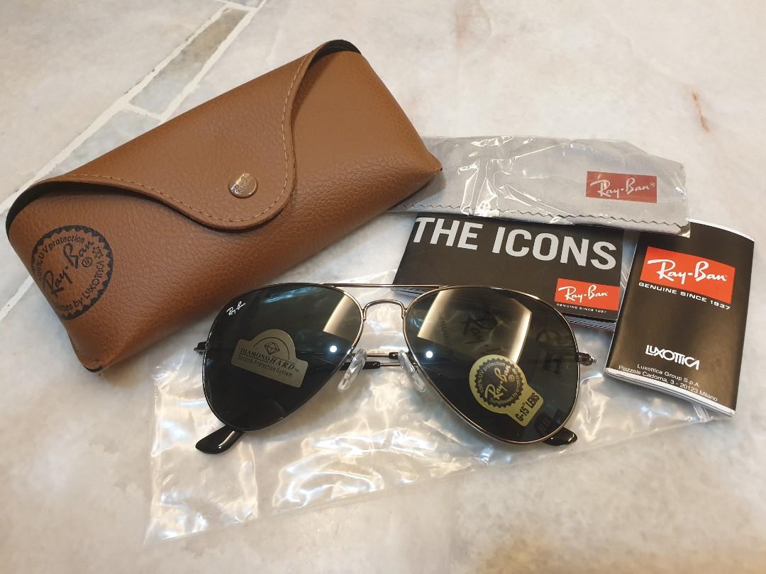 Rayban aviator diamond hard