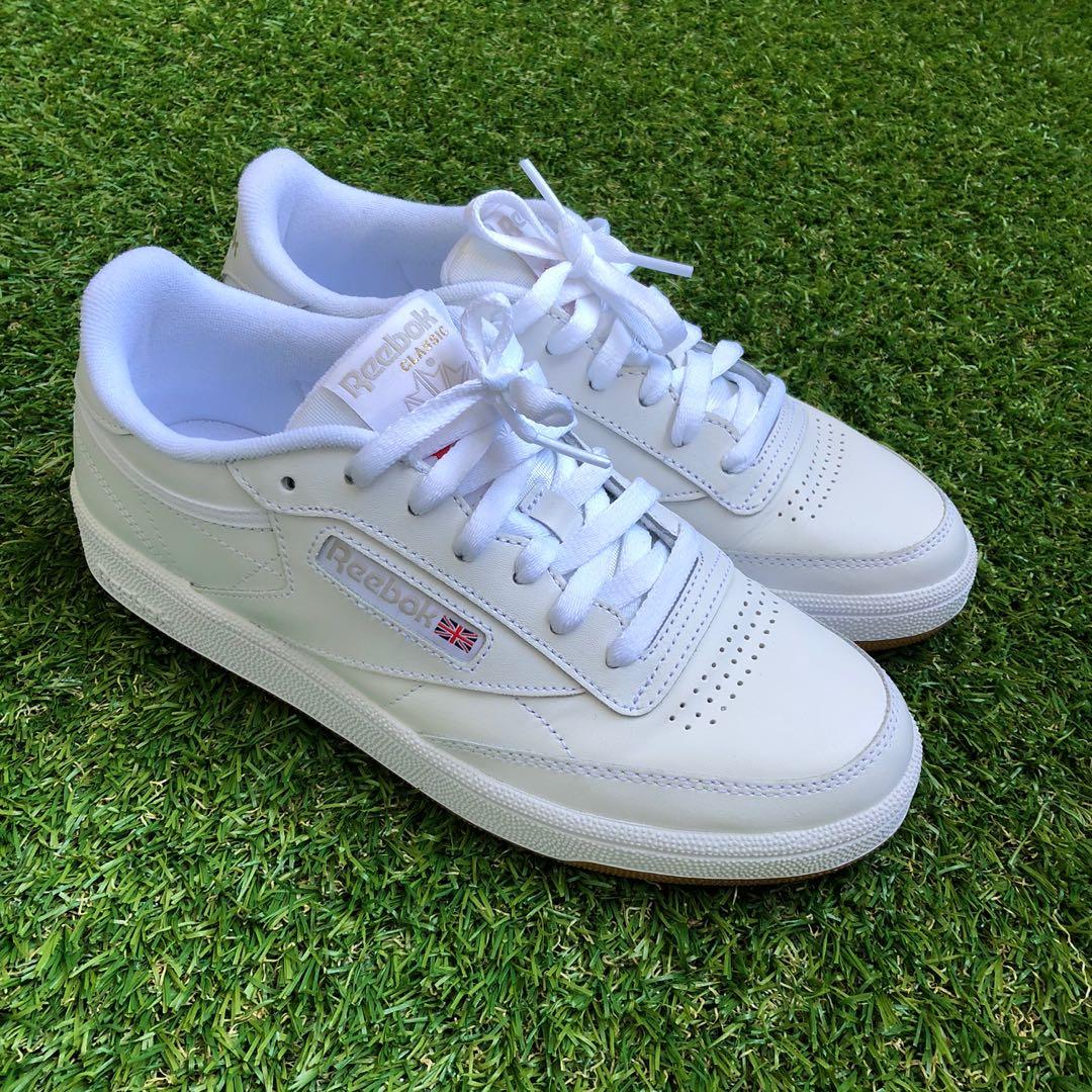 white gum sole trainers