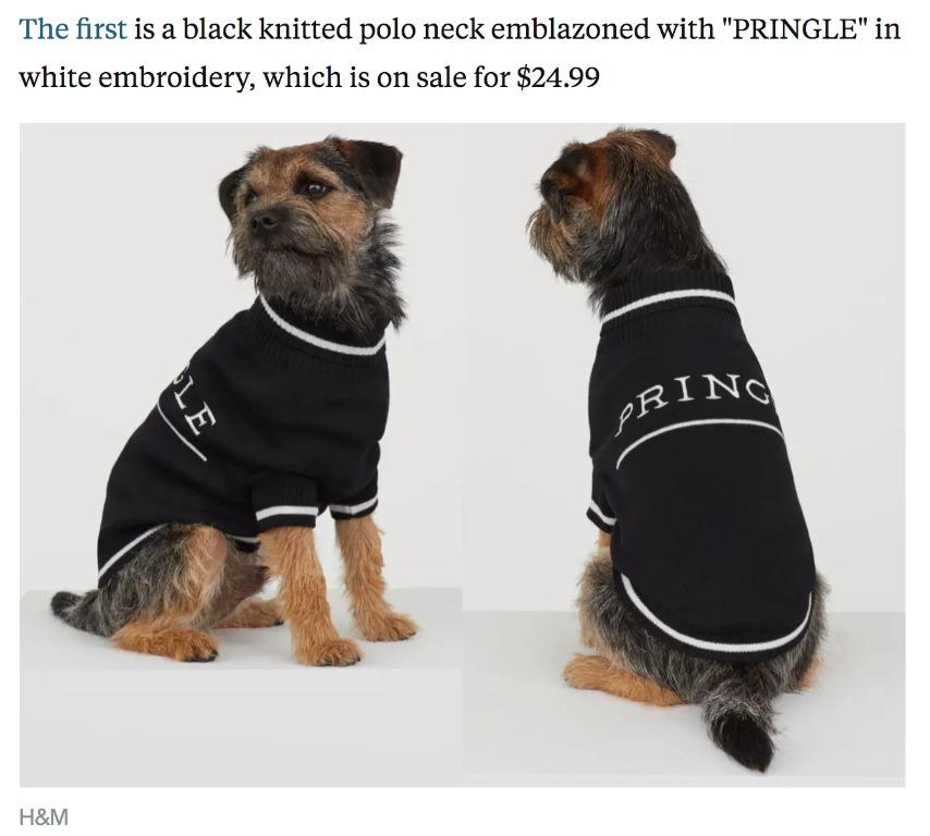 H and shop m dog sweater