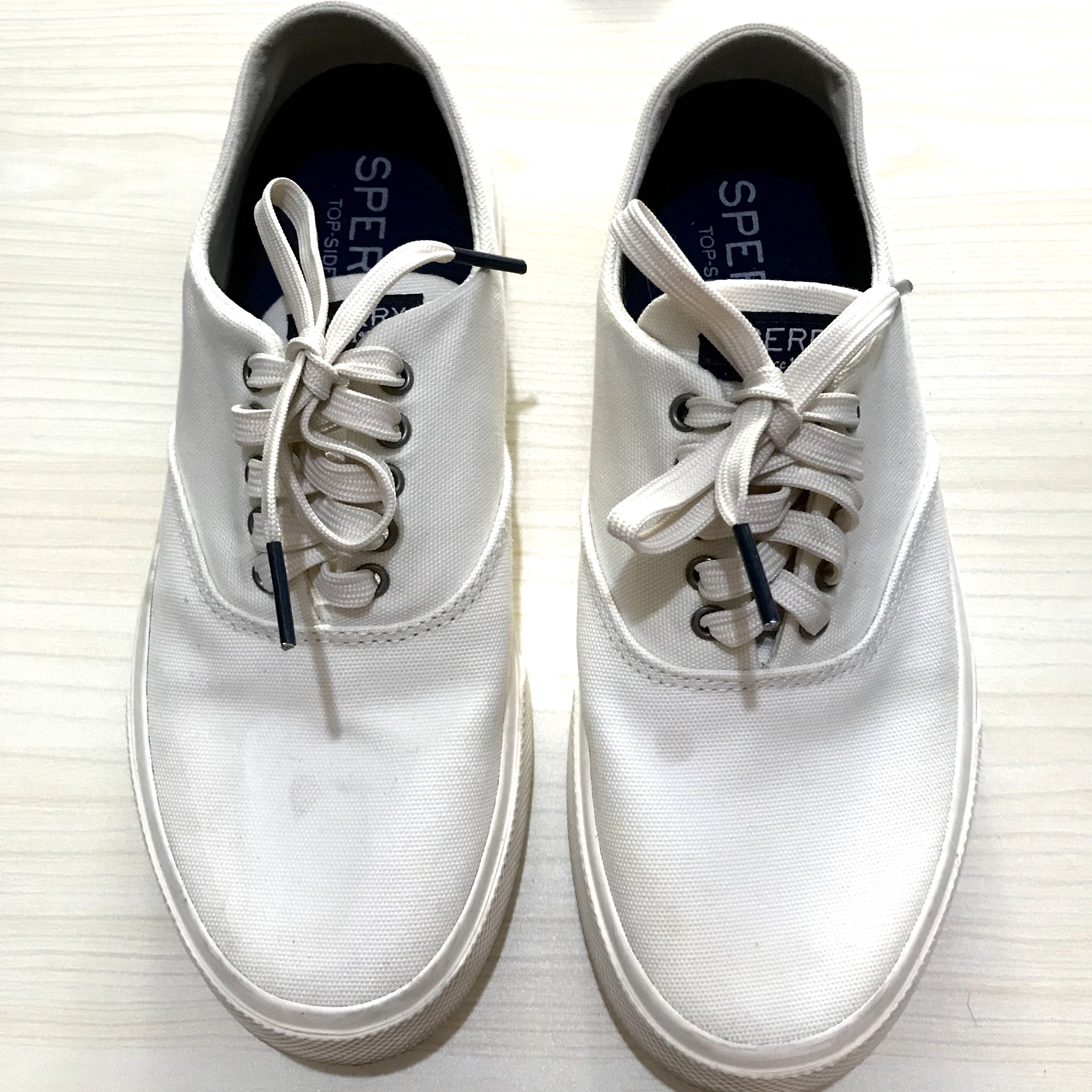 sperry silver sneakers