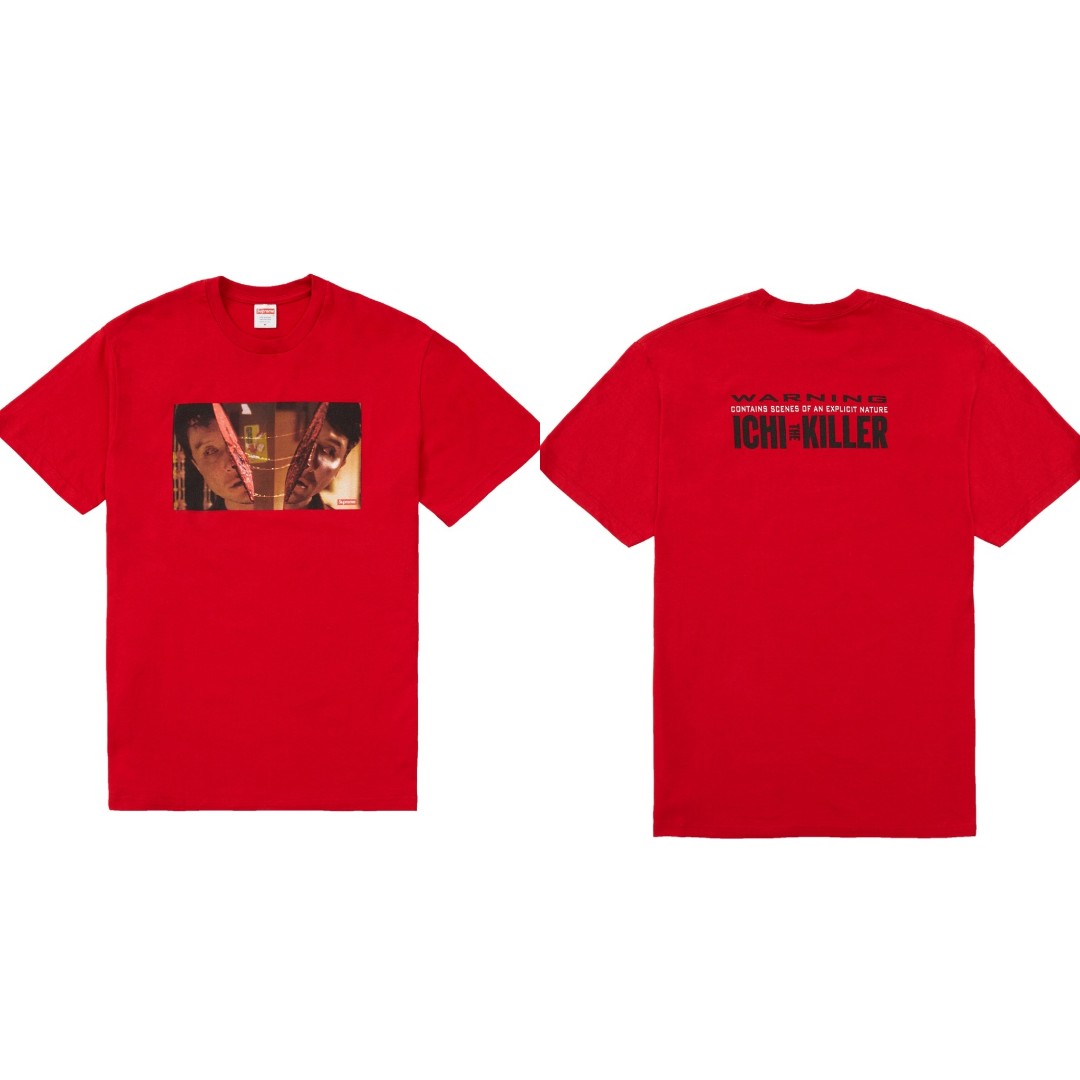 Supreme split tee Men s Fashion Tops Sets Tshirts Polo