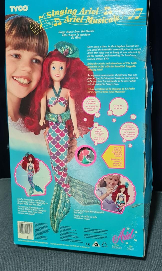 Vtg Disney 1990s Little Mermaid Ariel Tyco Dolls Fin Mirror