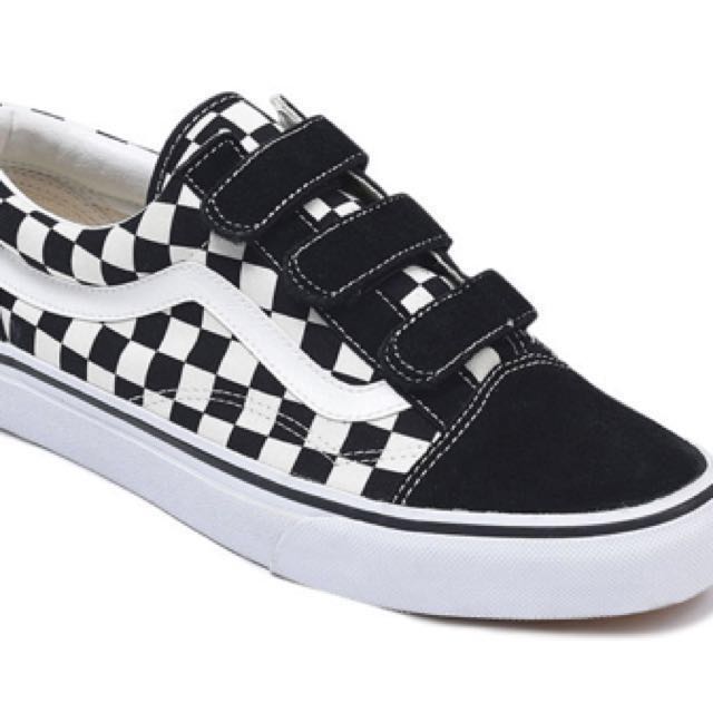 Vans checkered Velcro shoes, Women's 