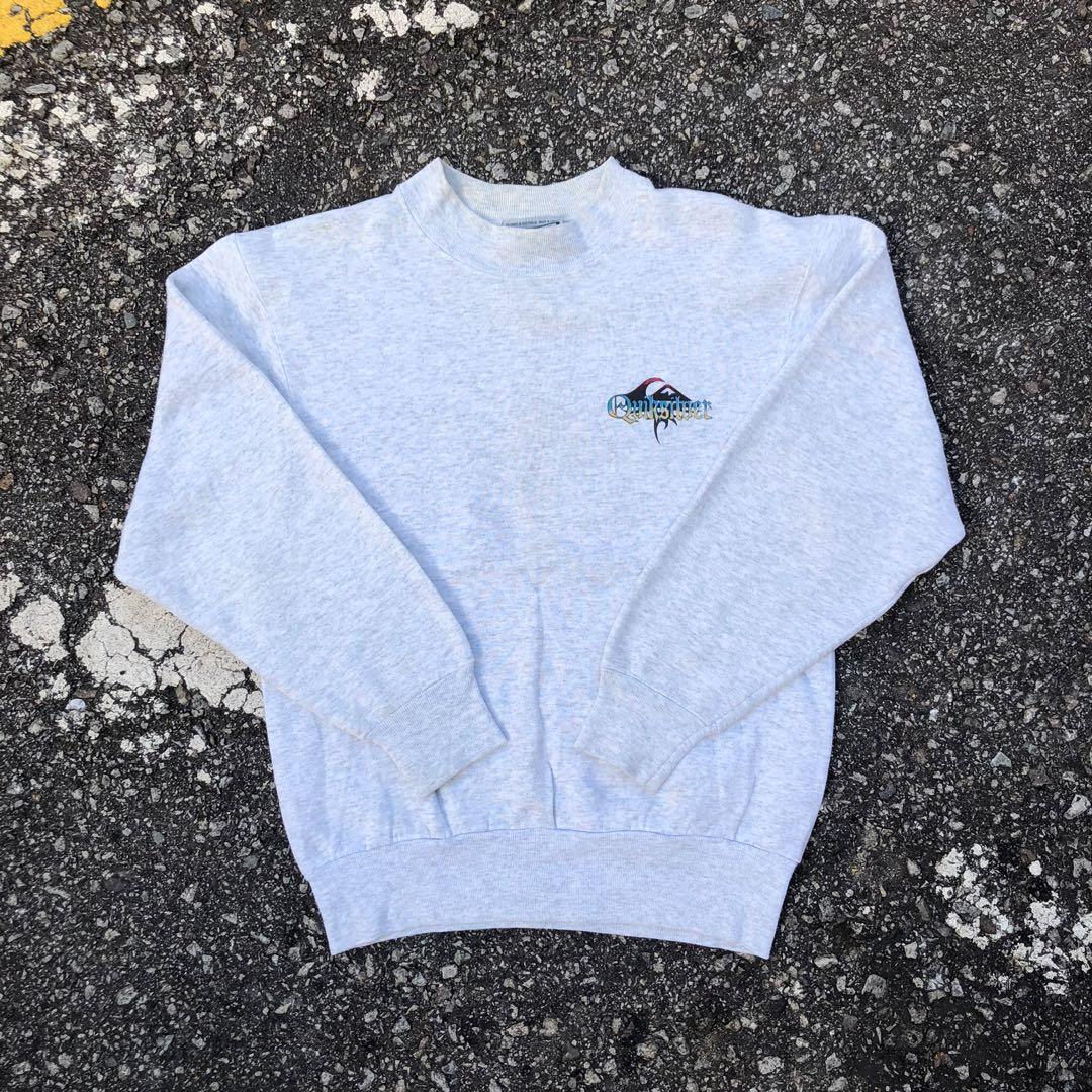 Hoodie Vintage Quicksilver Sweatshirt Bleached Graphic