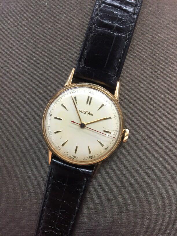 Vulcain 18k Solid Gold Winding Vintage Watch oubjm 46 z4 Luxury