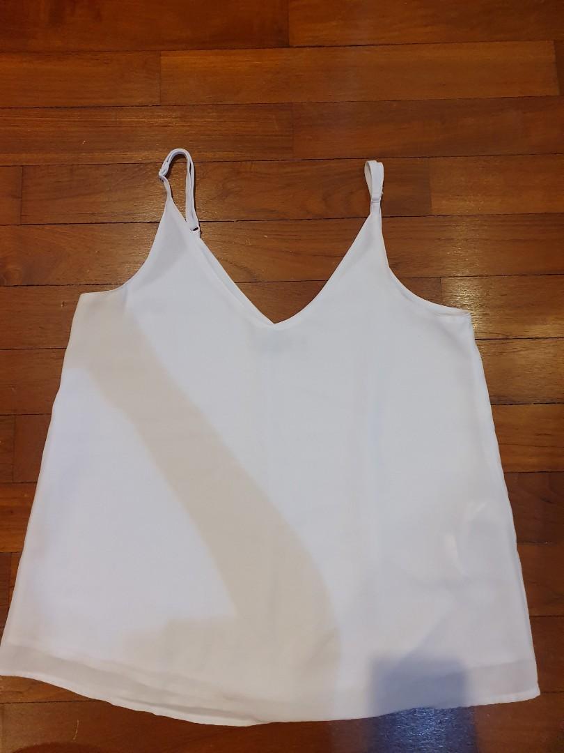 white chiffon cami top