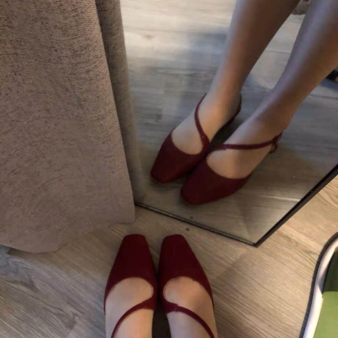 wine red shoes women's