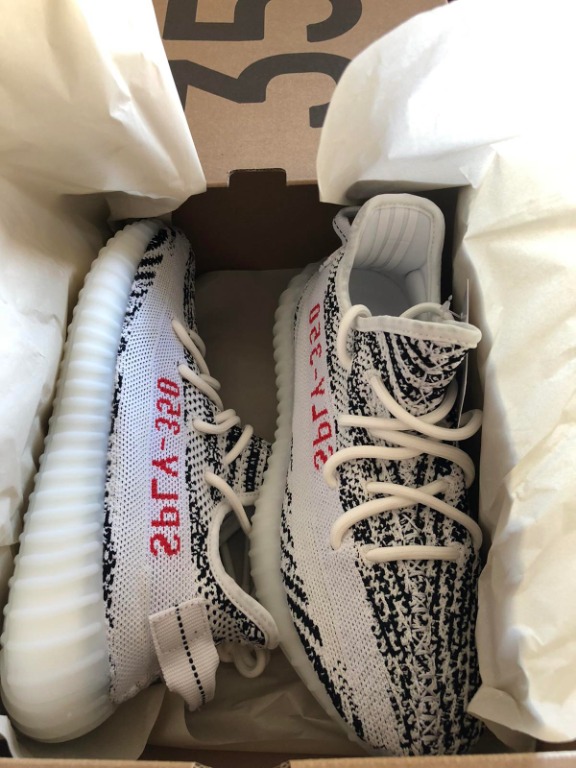 YEEZY BOOST 350 V2 WHITE CORE BLACK RED. Men s Fashion Footwear