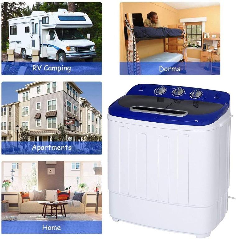 YK3XW Display4top Portable Compact Mini Twin Tub Washing Machine and