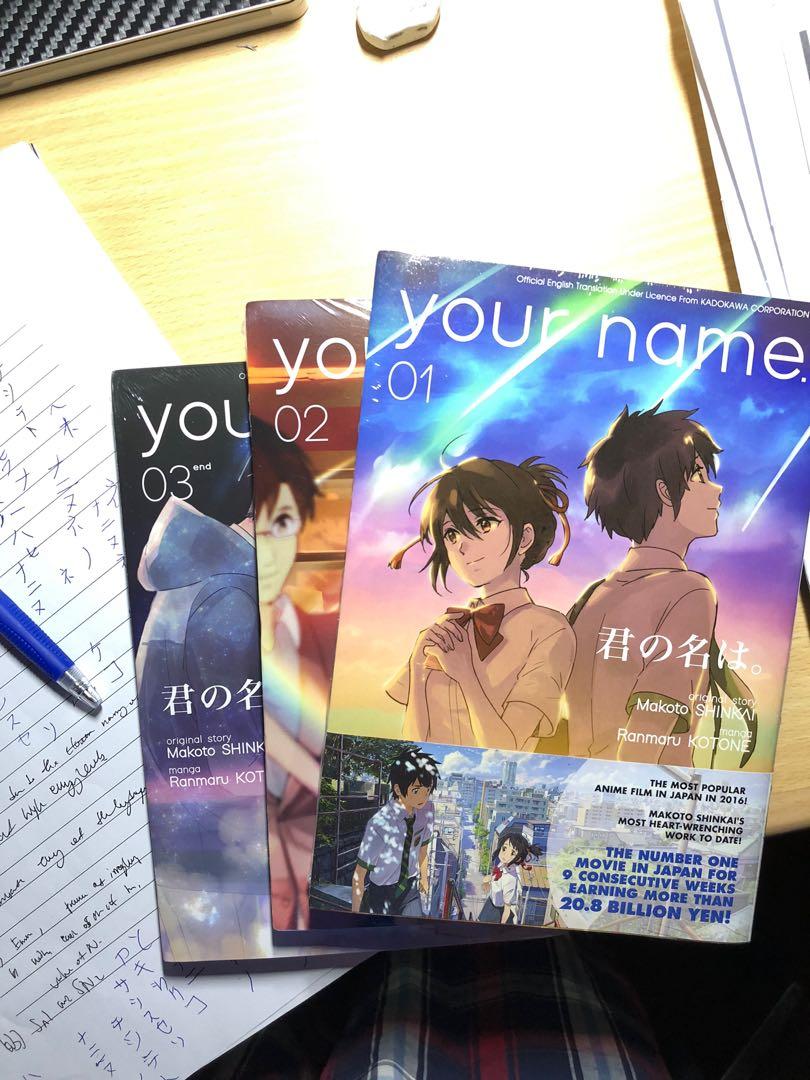 Your Name Manga Kimi No Na Wa Bundle Books Stationery Fiction On Carousell