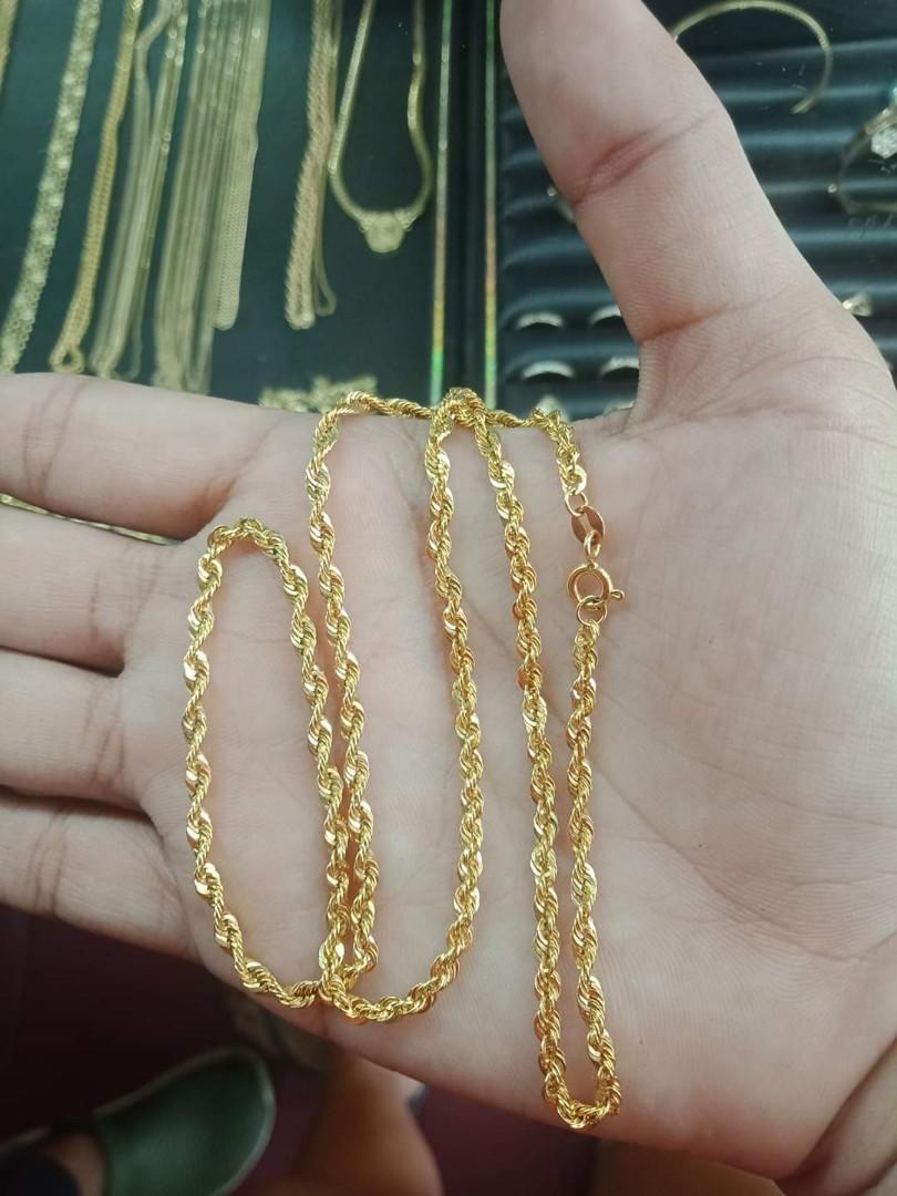 18K Saudi Gold Rope Chain VSPL 3.3 