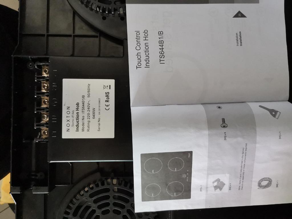 2084) NOXTON induction Hob ITS644B1/B, TV & Home Appliances, Kitchen