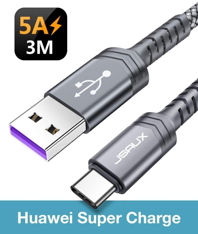 8280 Jsaux 5a Usb C Cable 3m Super Charge Fast Charging Type C Charger Nylon Braided