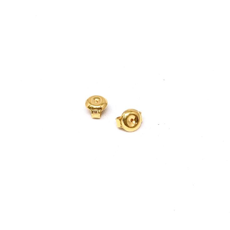 Gold earring clearance back piece