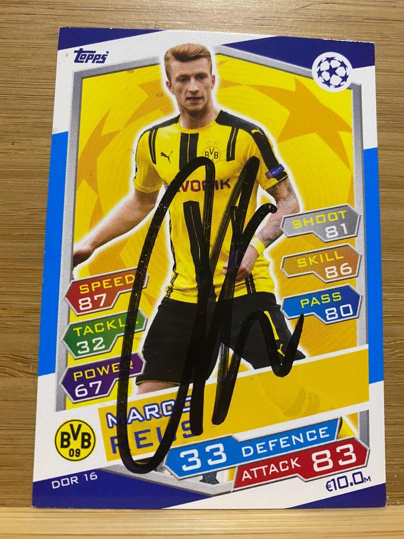 è¦ªç­†ç°½åè¶³çƒå¡panini Topps å¤šè'™ç‰¹dortmund èŠæ–¯reus çŽ©å…· éŠæˆ²é¡ž Board Games Cards Carousell