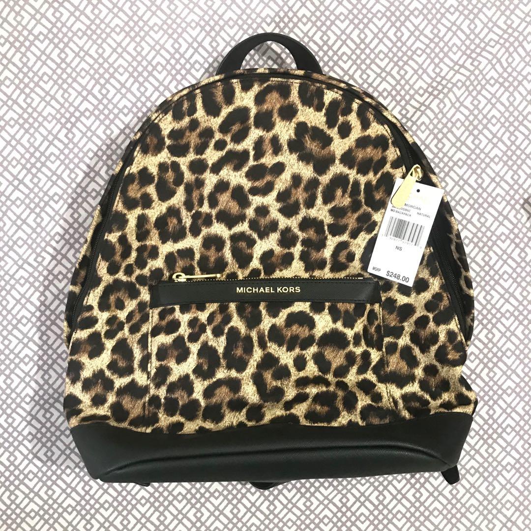 Mk leopard 2025 backpack