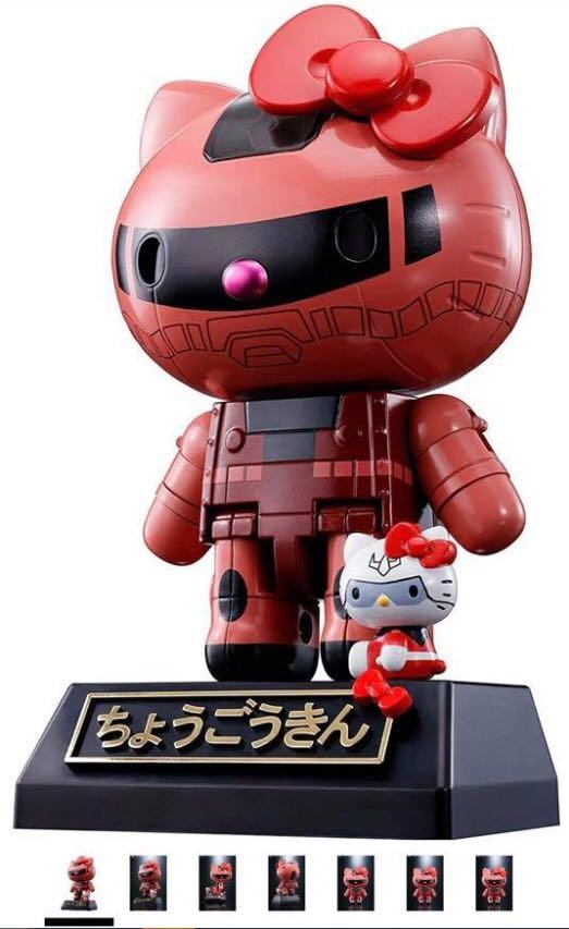 『機動戰士高達 x Hello Kitty」合作超合金 A ) 超合金 高達★Hello Kitty B ) 超合金 馬沙專用渣古II★Hello Kitty, 玩具 ...